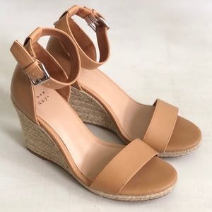 [a new day] Lola Ankle Strap Espadrille Jute Wedge Sandal
